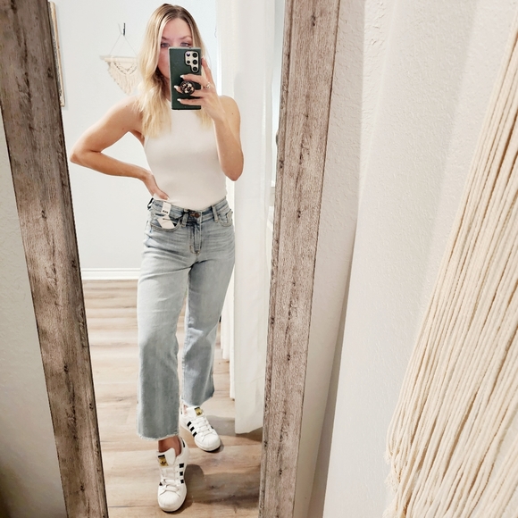 SOLD | Judy Blue Raw Hem Straight Leg Split Ankle Jeans Size 0(24) Rare Find - Picture 8 of 14